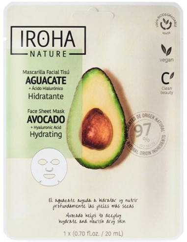 IROHA NATURE Hydrating Mask with Avocado 20ml
