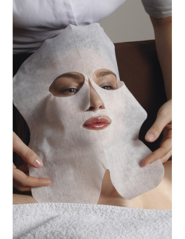 Face mask for procedures, non-woven material, white, disposable, 100pcs.