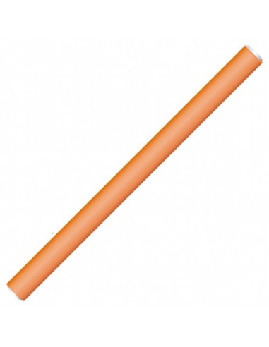 Ruļļi matiem elastīgi, 25cm, Ø17mm, Oranži, 12gab