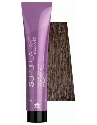 TONE&COLOR Тонирующая краска для волос 6.14 Dark Blonde Ash Copper, c кератином, 100мл
