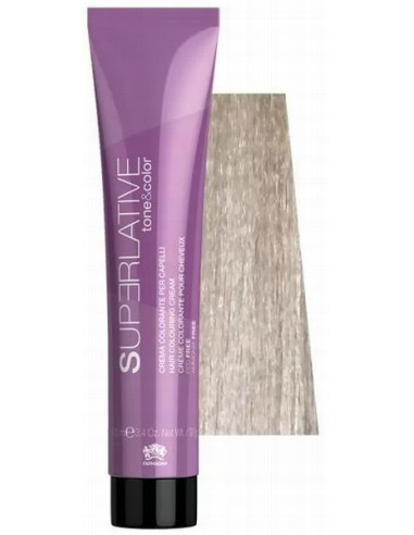 TONE&COLOR Тонирующая краска для волос 10.21 Blonde Platinum Irisee Ash, c кератином, 100мл