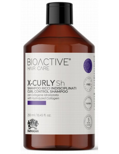 BIOACTIVE X-CURLY Šampūns-izteiktām lokām, attīrošs-atšķetinošs 250ml