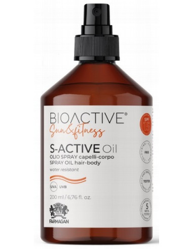BIOACTIVE S-ACTIVE Спрей для волос и тела, предотвращает фотостарение 200мл