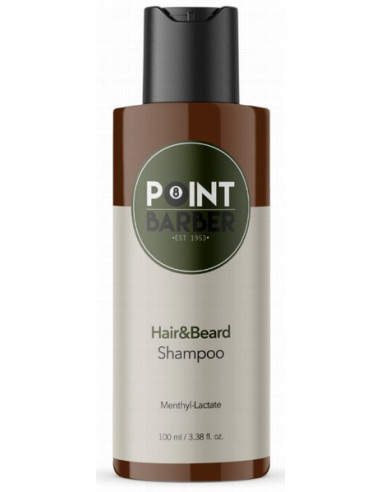 POINT BARBER Shampoo for hair-beard-body, refreshing 100ml