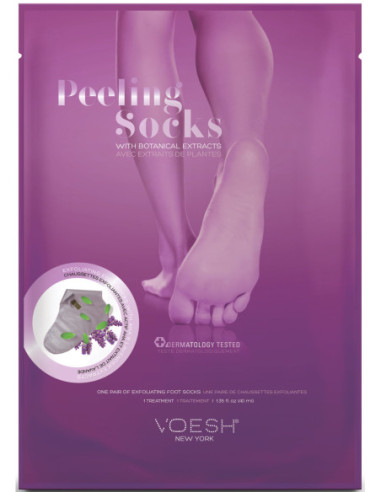 VOESH Socks with peeling effect, AHA acids + botanical extracts (1 pair)