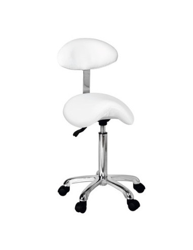 Master saddle stool with backrest Moneo, white