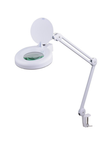 Magnifying lamp with table fixation, LED, 5 diopter
