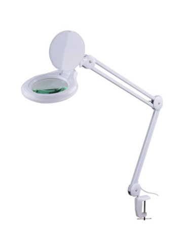 Magnifying lamp with table fixation, LED, 5 diopter, 4 light modes
