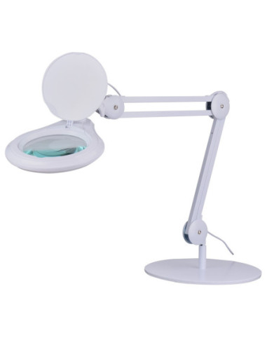 Magnifying lamp with table stand, LED, 5 diopter, 4 light modes