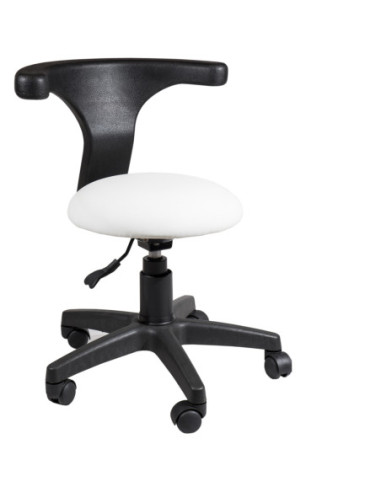 Pedicure master chair with low height and backrest for elbow support Ergo, white