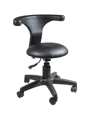 Pedicure master chair with low height and backrest for elbow support Ergo, black