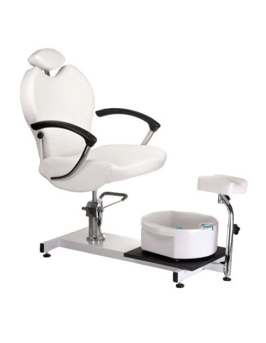 Pedicure chair on hydraulics with reclining back and foot bath Pax