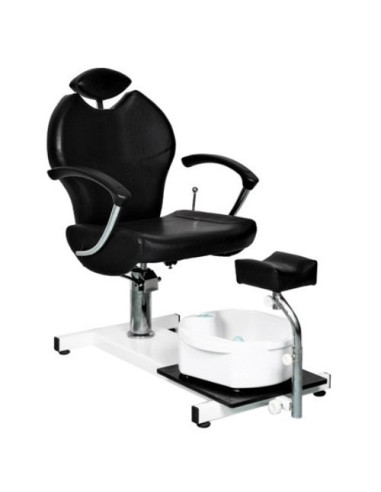 Pedicure chair on hydraulics with reclining back and foot bath Pax