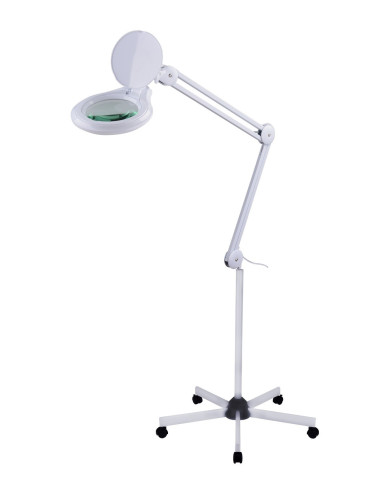 Magnifying lamp with floor base, LED, 5 diopters, 4 light modes