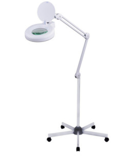 Magnifying lamp with floor...
