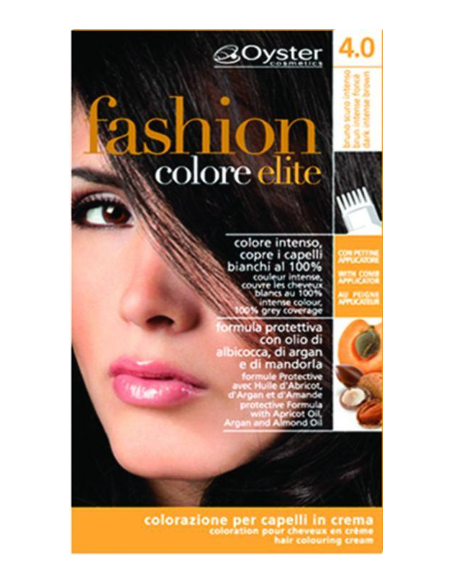 Fashion Colore Elite permanent hair colour kit 4.0 dark brown (mocha), 50+50+15 ml