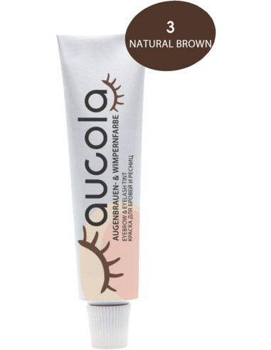 Aucola eyebrow and eyelash tint natural brown nr3 15ml