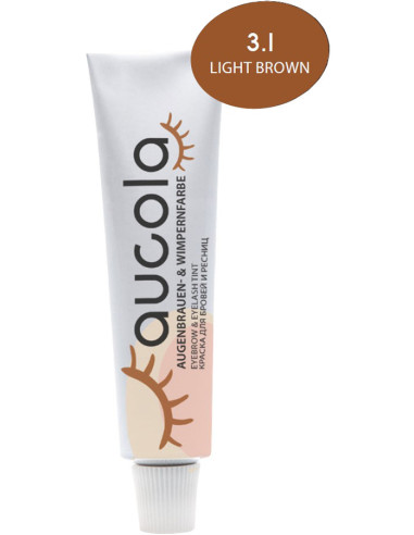 Aucola eyebrow and eyelash tint light brown nr3.1 15ml