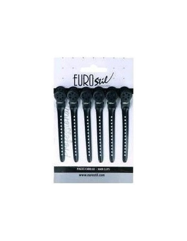 Metal duckbill hair clips, black