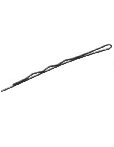 Hair clips, wavy, 6 cm, black, 100pcs