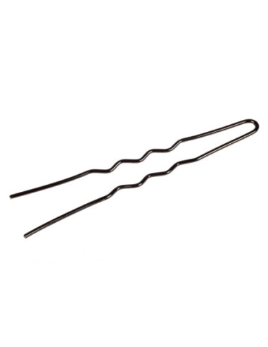 Hairpins, wavy, 85mm, black, 500g
