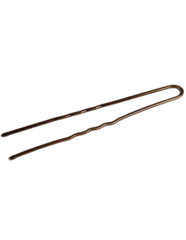 Hairpins, wavy, 45 mm - brown, 20pcs