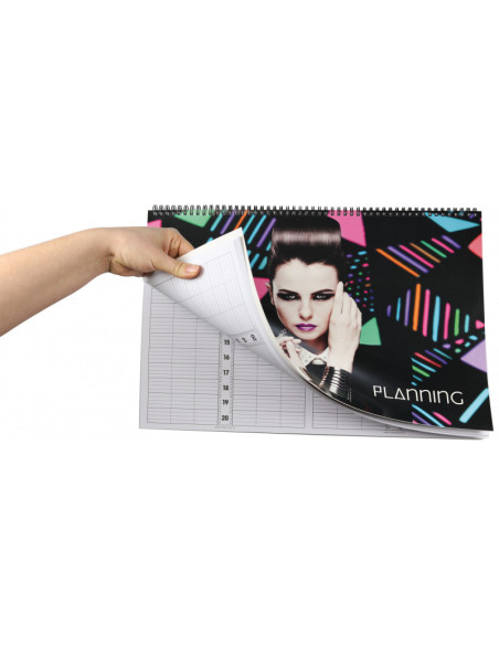 Plānotājs klientu pierakstiem, 12 kolonnas 42x30cm 200lpp