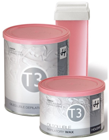HOLIDAY T3 Vasks depilācijai (titāna dioksīda-rozā) 400ml