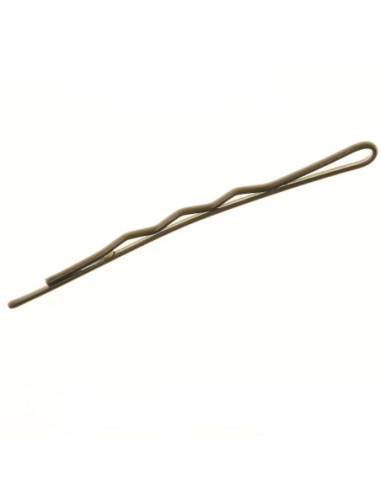 Hair clips, wavy, 5 cm, brown, 100 pcs.