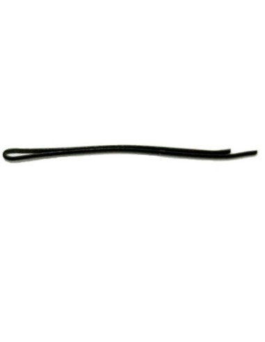 Hair clips, smooth, 60mm, black, 100pcs.