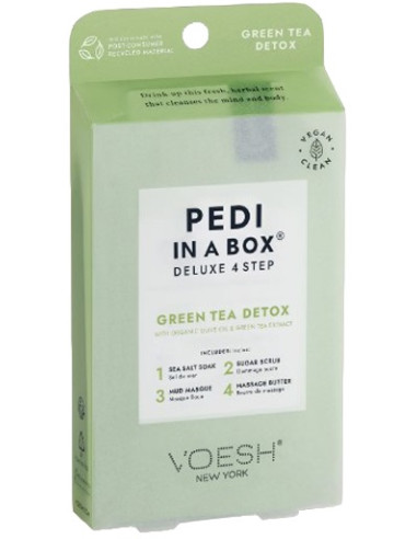 VOESH - Pedi in a Box - 4 Step Deluxe - Green Tea Set