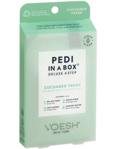 VOESH - Pedi in a Box - 4 Step Deluxe - Cucumber Fresh Set
