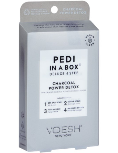 VOESH - Pedi in a Box - 4 Step Deluxe - Charcoal Detox Set