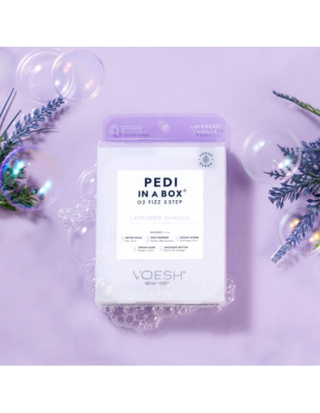 VOESH - PEDI IN A BOX Pedikīra SPA procedūra 5-vienā, nomierinoša, lavandas ekstrakts