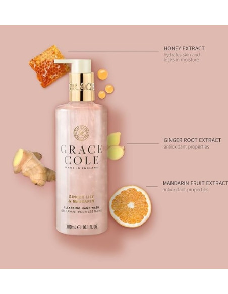 GRACE COLE Šķidrās ziepes (Ingvera lilija/Mandarīns) 300ml