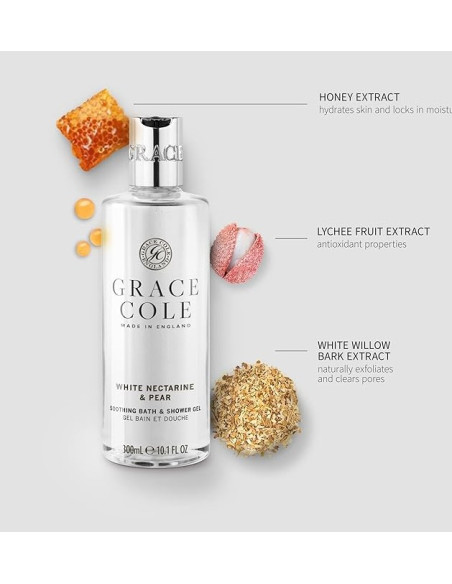 GRACE COLE Dušas-vannas želeja (Nekratīns/Bumbieris) 300ml