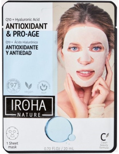 IROHA NATURE Maska sejai Pro-Age, antioksid.iedarbība +Q10 23ml