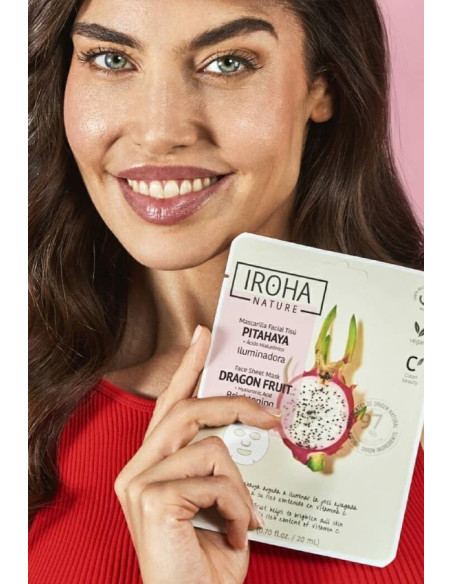 IROHA NATURE Maska sejai izgaismojoša ar pūķa augļiem 20ml