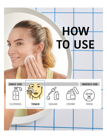 IROHA NATURE Отшелушивающие и сияющие тонизирующие подушечки с гликолевой кислотой и ферментами ананаса 10шт.