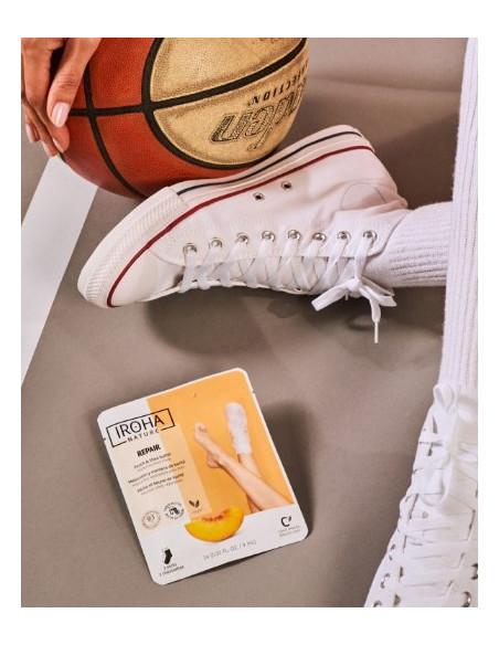 IROHA NATURE Маски-носки для ног персик/масло ши