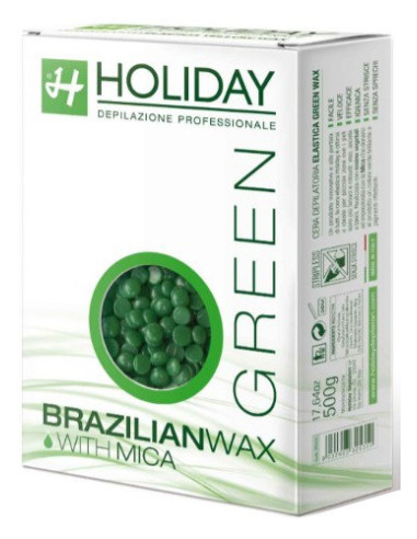 HOLIDAY BRAZILIAN Wax elastic, pearls (green) 500g
