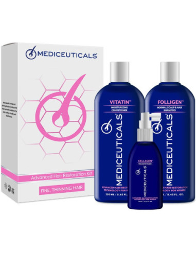 Therapeutic set for normal hair, for women (2x250ml+125ml)
