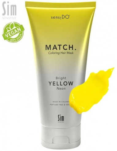 SensiDo Match, цвет ''Bright Yellow'' (Neon), Увлажняющая и восстанавливающая маска 200мл