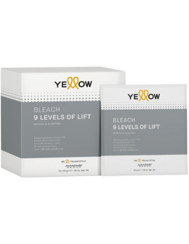 YELLOW 9 Levels Of Lift bleaching powder 12x50gr