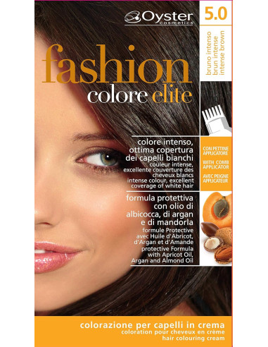 FASHION ELITE hair color 5.0, Intense Brown 50ml+50ml+15ml