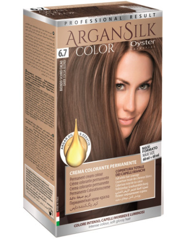 ARGAN SILK COLOR 6.7 Dark cocoa blond 60+60ml