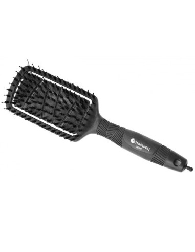 Wellness Brush, 8-rowed (polyamid pins 20 mm, bristles 10 mm), black
