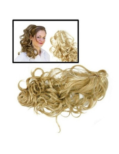 Hair decoration Judy, hair with a buckle, curls, blond,e 45/50cm