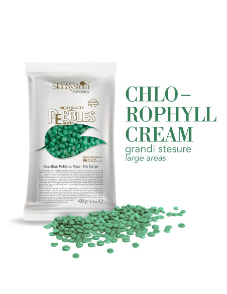 SkinSystem PEBBLES Hard-hot wax Chlorophyll cream 400g