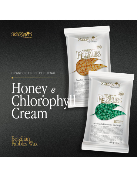 SkinSystem PEBBLES Hard-hot wax Chlorophyll cream 800g